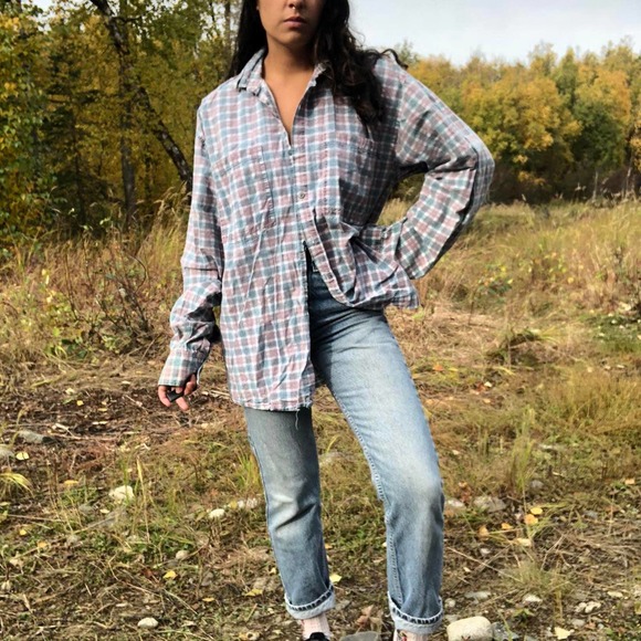 90s plaid flannel - Picture 2 of 4